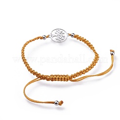 Nylon ajustable pulseras trenzadas cuerda&nbsp;BJEW-JB04601