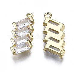 Pendentifs en zircone cubique incrustée de laiton&nbsp;ZIRC-S069-029G