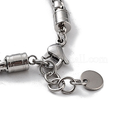 Buddhakopf-Armbänder aus facettierten Perlen mit natürlichen Edelsteinen und Karabinerverschlüssen aus 201 Edelstahl&nbsp;BJEW-Q334-10