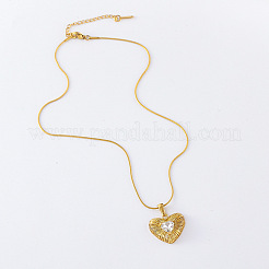 3 collar con colgante de corazón de acero inoxidable para mujer.&nbsp;XH6579