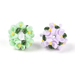 Handgefertigte Strassperlen aus Polymerclay mit Harz&nbsp;RESI-T060-26M