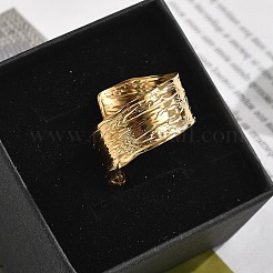 Bague ouverte en acier inoxydable 304 pour femme&nbsp;RJEW-M049-01G-03