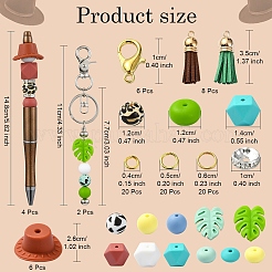 Kit per la creazione di gioielli con penna e portachiavi fai da te con perline a tema cowboy&nbsp;DIY-YW0009-05