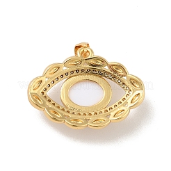 Pendentifs avec zircon cubiques à micro-pavés en laiton&nbsp;KK-B059-44G-C