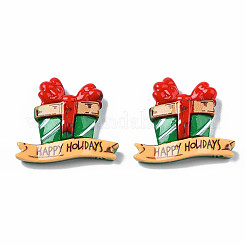 Cabujones de resina opaca con tema navideño&nbsp;CRES-N021-120