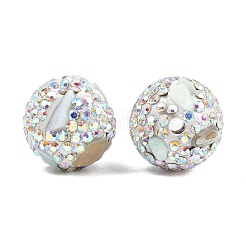 Handgemachte Fimo-Perlen Strass&nbsp;CLAY-H009-03B
