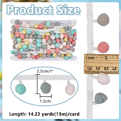 Ruban boules de poils en polyester de 13 m&nbsp;OCOR-PH0007-21A