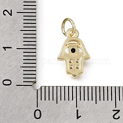 Messing Micro Pave schwarz Zirkonia Charms&nbsp;CU-L001-16G-02