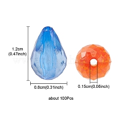 100 Stück transparente Acrylperlen&nbsp;MACR-YW0002-10