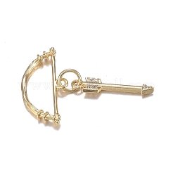 Pendentifs en laiton micro zircone cubique transparente&nbsp;ZIRC-F120-086G