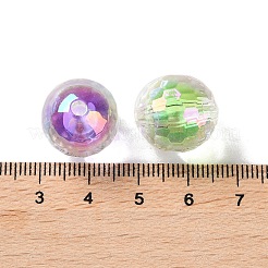 Placage uv perles acryliques irisées arc-en-ciel&nbsp;OACR-H112-16B