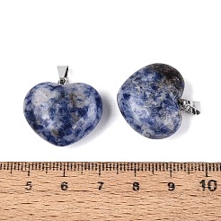 Pendentifs en jaspe tache bleue naturelle&nbsp;G-N362-05P-08