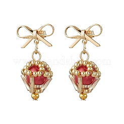 Pendientes colgantes de diamantes de latón&nbsp;EJEW-MZ00465-04