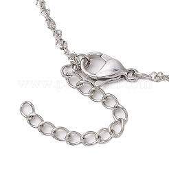 3 pièce 3 tailles 304 en acier inoxydable chaîne de Singapour macramé pochette collier fabrication&nbsp;NJEW-JN05066
