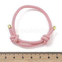 Fabrication de bracelets coulissants en cordon Milan rond en nylon ajustable&nbsp;FB-H001-01G-10