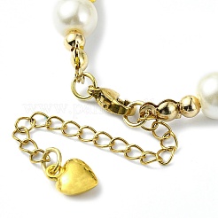 Braccialetti con perline di finte perle di vetro da donna&nbsp;BJEW-JB10034-01