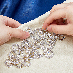 Accessoires décoratifs en strass cristal laiton pour ceintures à chaîne&nbsp;KK-WH0816-001