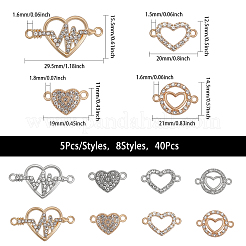 40 stücke 8 stile zinklegierung stecker charms&nbsp;PALLOY-CA0002-45