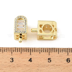 Messing Micro Pave klare Zirkonia europäische Perlen&nbsp;CU-CBA9CBD-08G