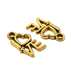 Zum Valentinstag tibetische Legierung antike goldene Charms&nbsp;GLF0299Y