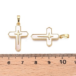 Pendenti in ottone e conchiglia&nbsp;KK-N254-209G