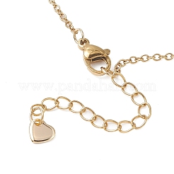 Collares de cadena tipo cable con colgante de mariposa de acero inoxidable 304 y cuentas de piedras preciosas de chakra para mujer&nbsp;NJEW-JN05826