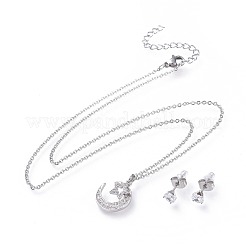 304 Edelstahl Schmucksets&nbsp;SJEW-F211-02-P