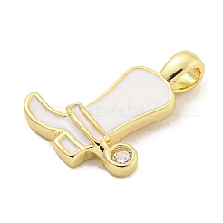 Laiton avec zircon cubique et pendentif en émail&nbsp;KK-Q814-22G-04