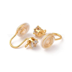 Boucles d'oreilles en laiton avec micro pavé de zircones cubiques&nbsp;KK-F898-15D-G