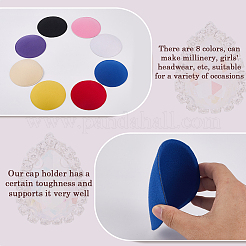 8 Stück 8 Farben Eva Fascinator Hut Basis für Millinery&nbsp;AJEW-GF0010-93