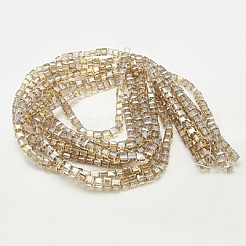 Chapelets de perles en verre électroplaqué&nbsp;X-EGLA-D018-8x8mm-75