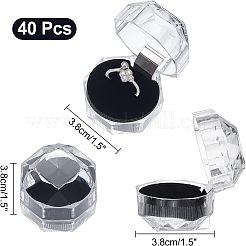 Boîtes à bagues en plastique transparent&nbsp;OBOX-CA0001-001A