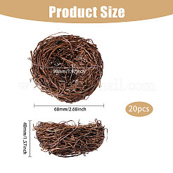 Nido d'uccello imitazione rattan&nbsp;AJEW-WH0609-144B