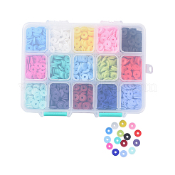 15 Farben handgemachte Fimo Perlen&nbsp;CLAY-JP0001-02-8mm