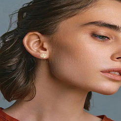 8 pièce de boucles d'oreilles à tige en acier inoxydable 304&nbsp;STAS-LP0004-76