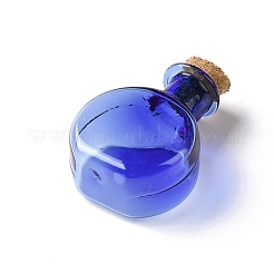 Bouteilles en verre miniatures rondes plates&nbsp;GLAA-H019-05C