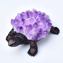 Rohe natürliche Amethyst-Cluster-Reiki-Energiestein-Displaydekorationen&nbsp;DJEW-PW0021-20