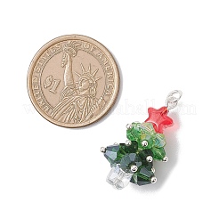 Pendentifs de verre en laiton&nbsp;PALLOY-JF04563-01