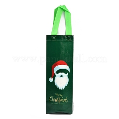 Weihnachts-Vlies-Wiederverwendbare Falt-Geschenktüten für Weinflaschen mit Griff&nbsp;ABAG-C012-03