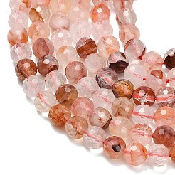 Fili di perle di quarzo ematoide rosso naturale di grado A/quarzo ferruginoso&nbsp;G-L642-F03-6mm