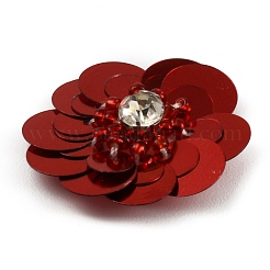Applicazioni di perline in paillettes / paillettes in pvc a forma di fiore&nbsp;DIY-WH0308-287H