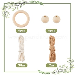 Kits de fabrication de pendentifs d'ange en coton tissé faits à la main&nbsp;DIY-SC0028-12B