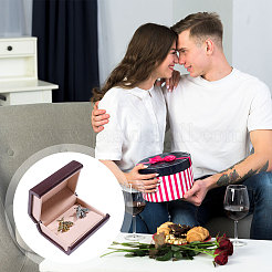 Verpackungsboxen für Manschettenknöpfe aus Kunststoff&nbsp;CON-WH0001-66