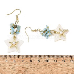 Pendientes colgantes de larimar natural&nbsp;EJEW-JE07403