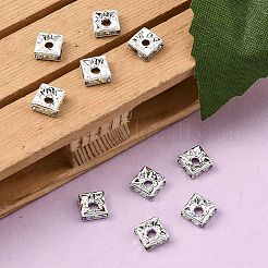 Abalorios de latón Diamante de imitación espaciador&nbsp;RSB072-02S