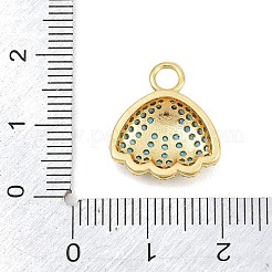 Pendenti in ottone con micro pavé di zirconi celesti&nbsp;RB-CBAB488-02G