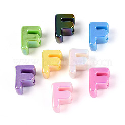 Placage uv perles européennes acryliques opaques&nbsp;OACR-M027-03F