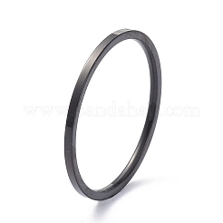 1 mm polierter glatter gewölbter Fingerring für Mädchen und Frauen&nbsp;RJEW-C012-02C-EB