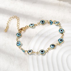 Armband aus Messinggliedern für Damen&nbsp;BJEW-K298-02G