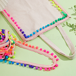 10 Yards Polyester-Pompom-Ballquastenbänder&nbsp;DIY-PH0033-31